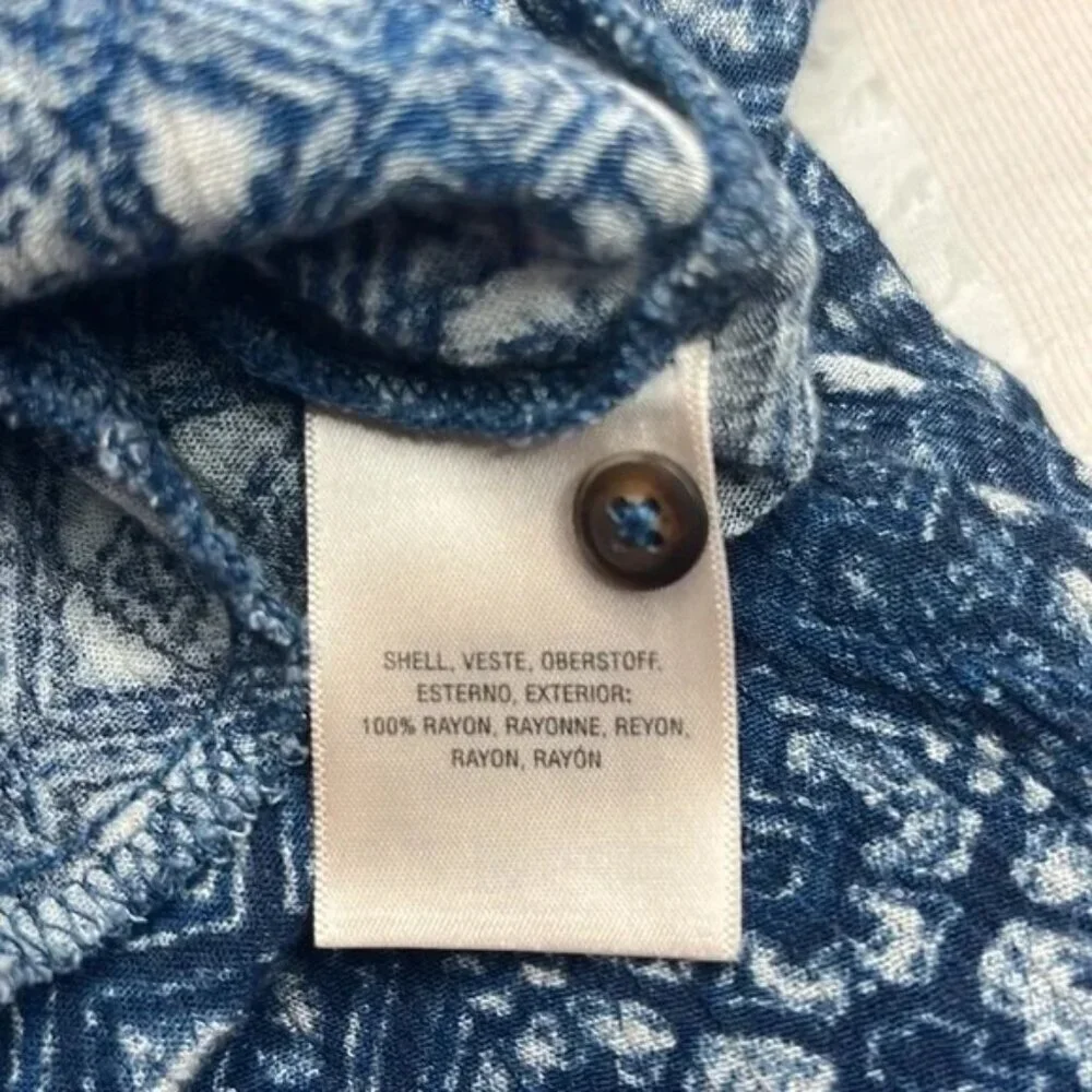 Anthropologie Vanessa Virginia Blue Lace Ladder Tunic - Picture 7 of 7